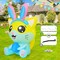 GOOSH 5 FT Easter Inflatables Cat with Eggs Rabbit Ears with Built-in LEDs